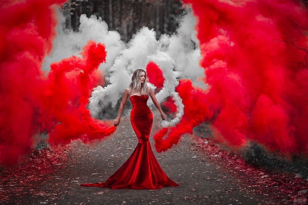 Фотограф Светлана Беляева - работа с цветным дымом