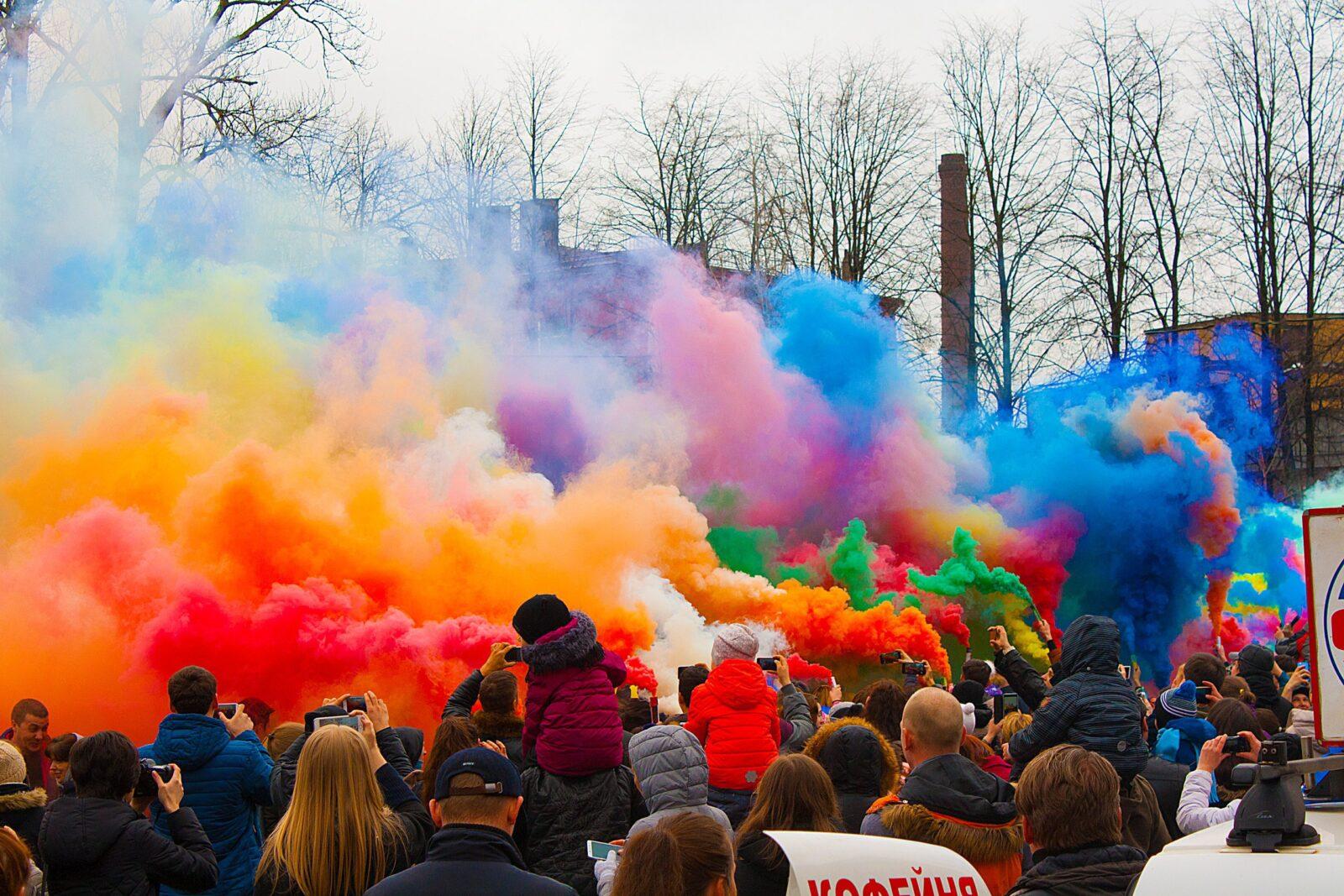Фестиваль цветного дыма в Санкт-Петербурге