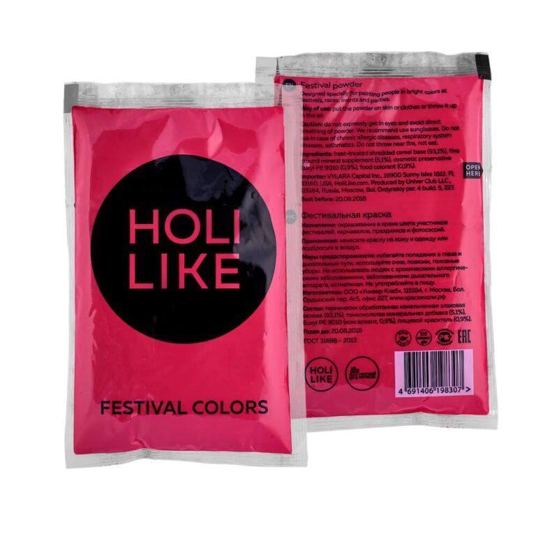 Краски холи малиновые пакет 100 г Holi Like