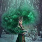 Сказочная фотосессия с зеленым дымом из ларца